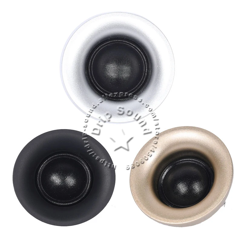 2pcs 57mm 4/6/8Ohm 30W Silk Film Tweeter NdFeB Magnetic Speaker Treble Loudspeaker with Heatsink #Golden/Silvery/Black