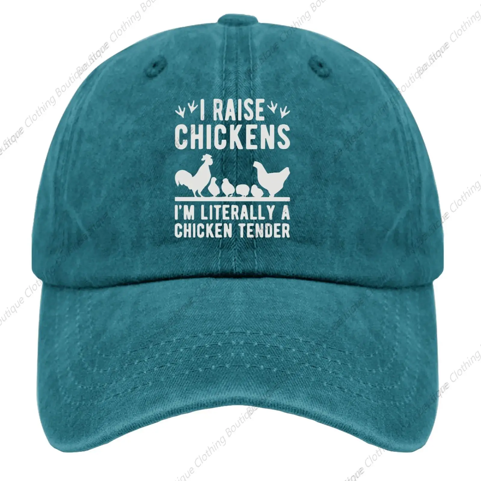 

I Raise Chickens I'm Literally A Chicken Tender Sun Hat Blue Hat Cyan Blue Mens Beach Hat Gifts for Grandma