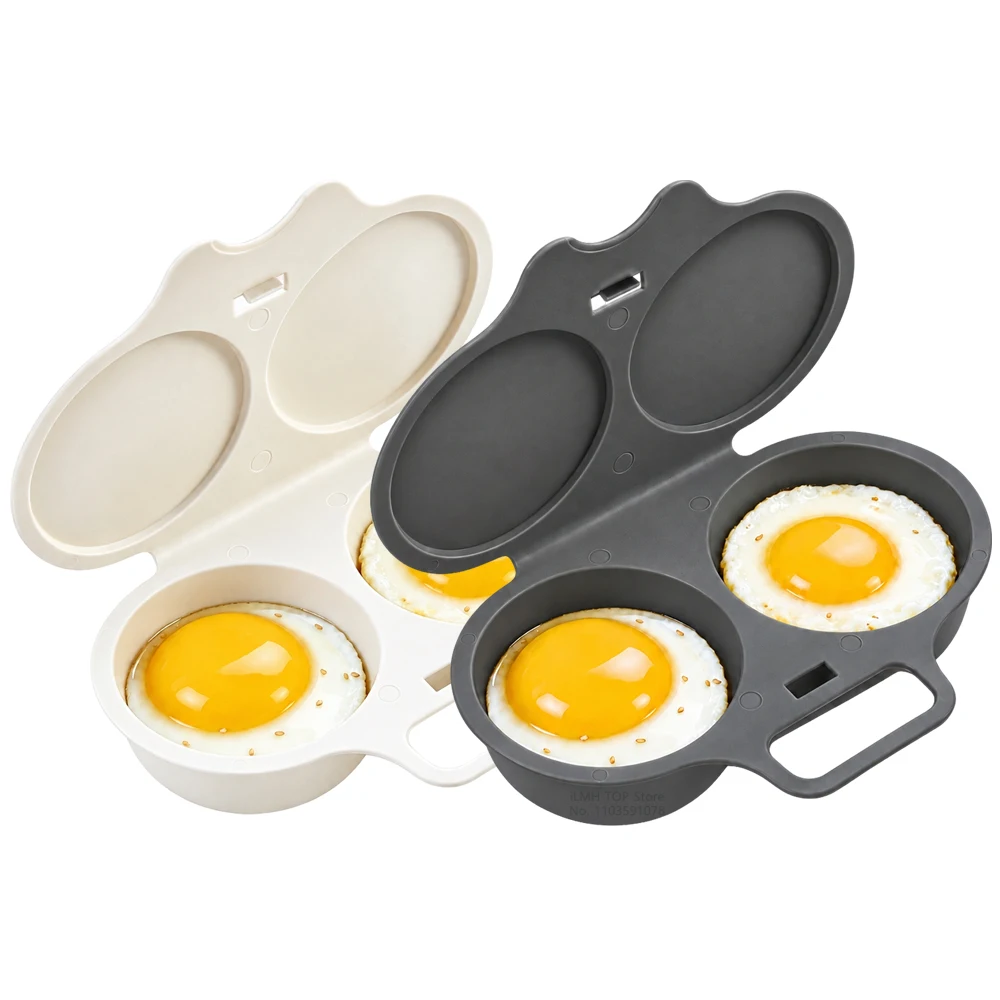 Aoifn voedselveilige plastic eierkoker voor de magnetron, hittebestendig, keukenkookvorm, eierfrituurpan, gemakkelijk schoon te maken, doos voor gestoomde eieren