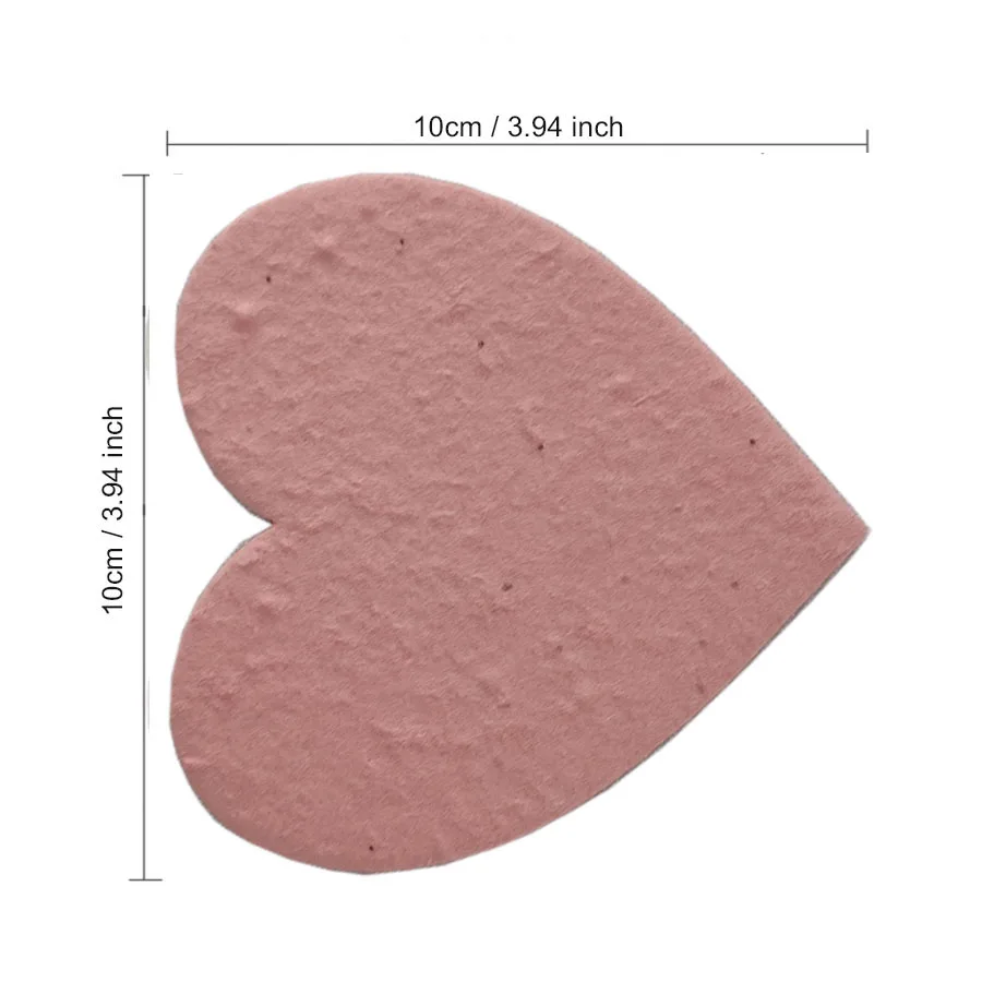 24sheets 3.94x3.94inch Plantable Pink Seeded Paper Gift Wedding Party Favors for Guests- Bridal Shower Funeral Memorial Packet