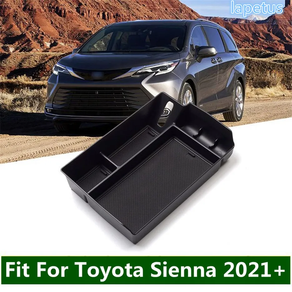 

Central Armrest Storage Box Console Arm Rest Tray Pallet Container Cover Fit For Toyota Sienna 2021 -2023 Car Accessories