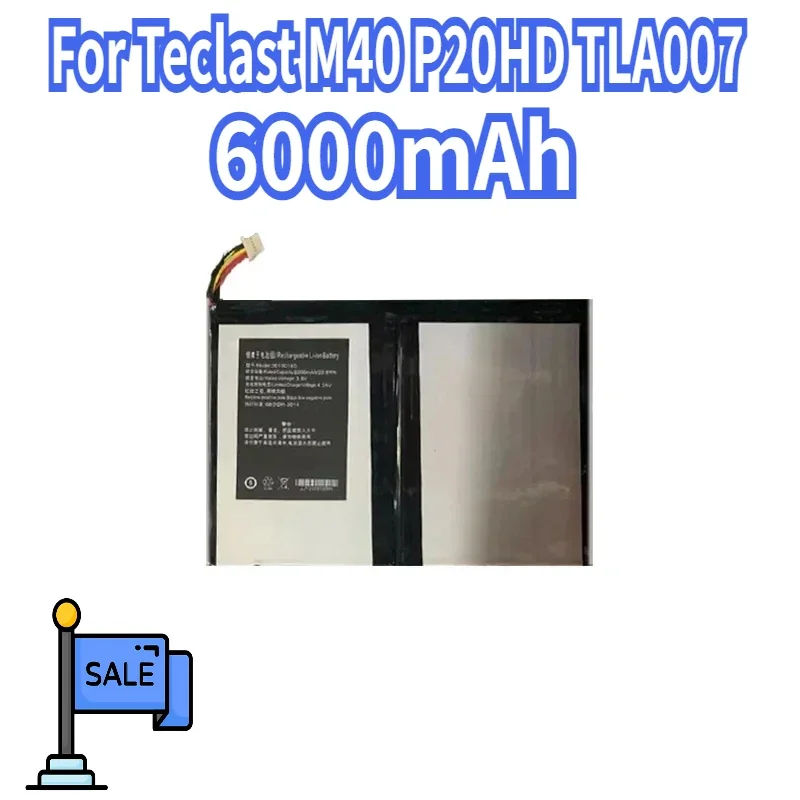 6000mAh Replacement Battery TLA007 for Teclast M40 P20HD 5 Lines Portable Power Bank Tablet battery