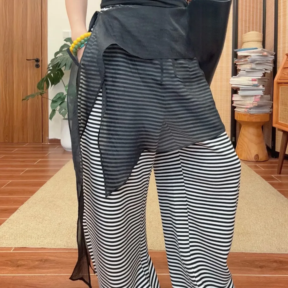 Jeans Pants Decor Irregular Lace Mini Skirt Y2K Streetwear Harajuku Ruched Skirts High Waist See Through Pleated Skirts