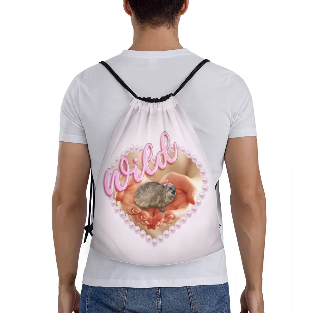 

Wild Rock Hyrax Coquette For Lover Backpacks Fashion Portable Drawstring Bags Sports Bag Book Bags For Man Woman Students
