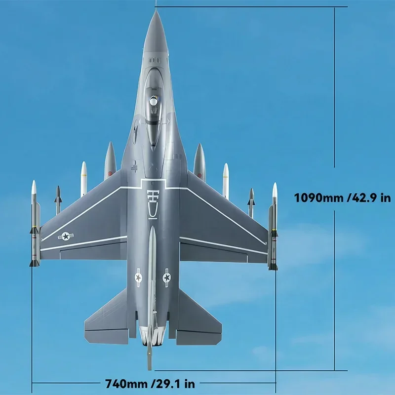 FMS Hobby Model Plane RC Jet Airplane Fighter EDF F16 Fighting Falcon Brushless 40A ESC EPO 6-CH 64mm 14.8V 9G Servo PNP Outdoor