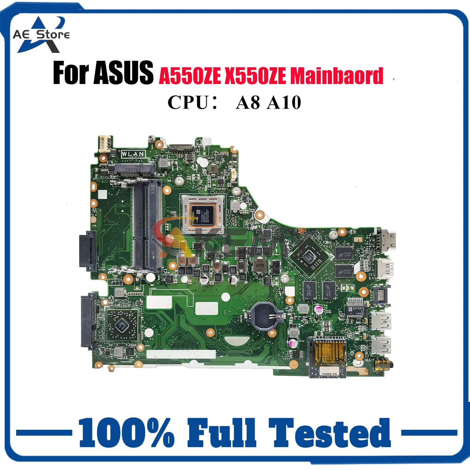 

X550ZE Материнская плата для ноутбука ASUS VivoBook K550ZE X550Z F550ZE X550ZE K555Z VM590Z A555Z A550ZE Материнская плата с процессором A8 A10 stk