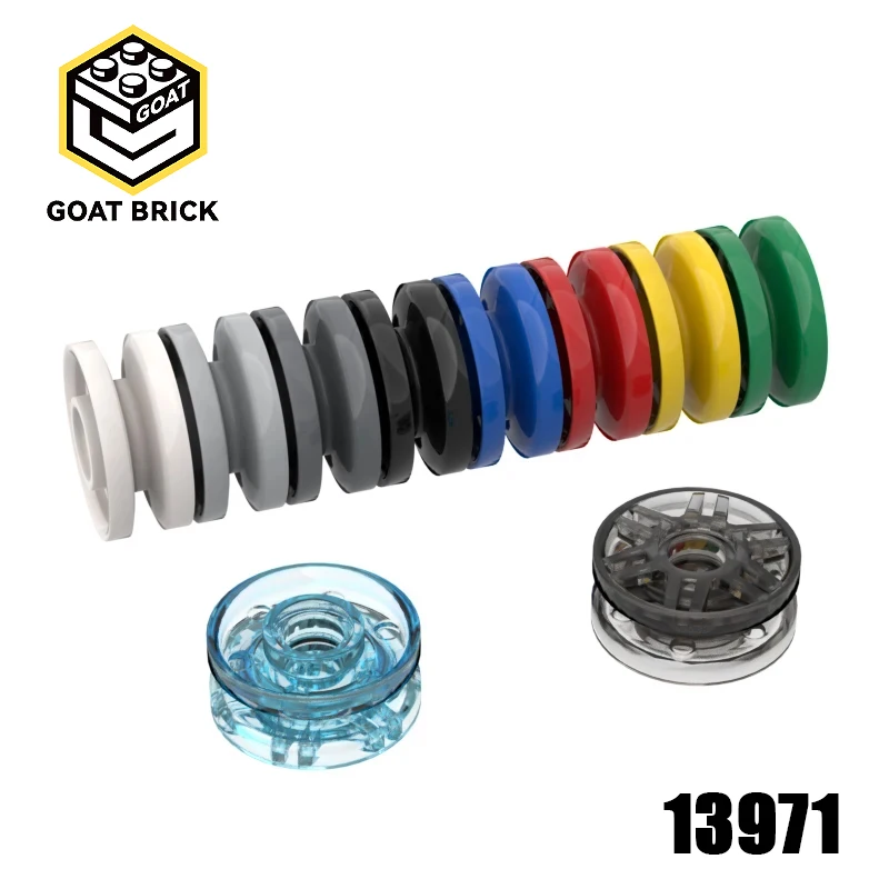 10Pc MOC Compatible Assembles Particle 13971 Wheel 18x8mm with Fake Bolts and Deep Spokes with Inner Ring Building Block DIY Toy