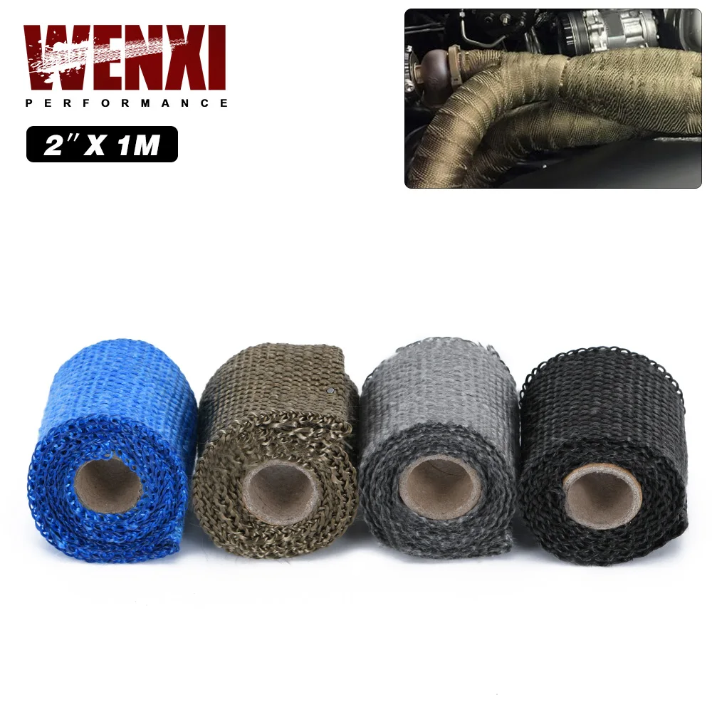 50mm 1Meter Performance Exhaust Tape Manifold Downpipe Insulating Heat Wrap 2\