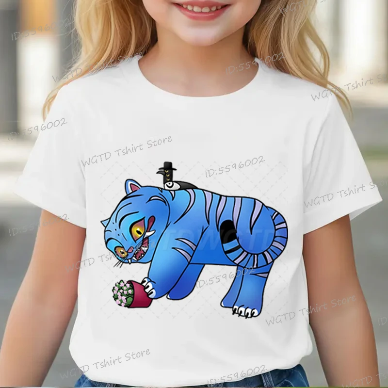 

Derpy Tiger Kpop Demon Hunters Shirt for Kids 2025 Hot Movie Print Soft Cotton Baby Girl Boy T Shirt Cute Tiger Cartoon Clothes