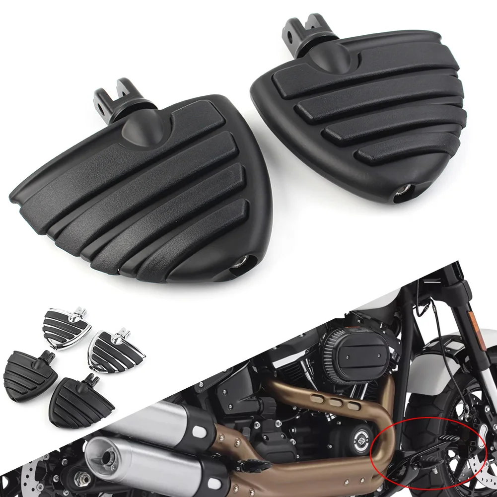 2X Motorcycle Wing Foot Pegs Rests Footrest For Harley Davidson Dyna FLSB FXBB FXBR FXLR FXFB Male Peg Mount 2018 2019 2020 2021