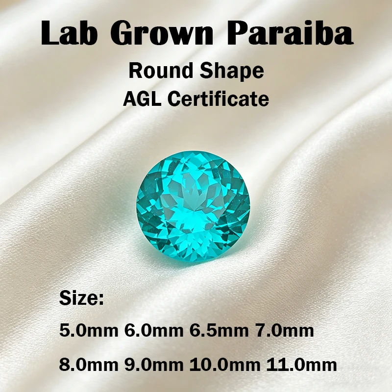 

Lab Grown Paraiba Gemstone Round Pear Heart Emerald Cusion Marquise Asscher Princess Square Rectangle Shape for Jewelry Setting