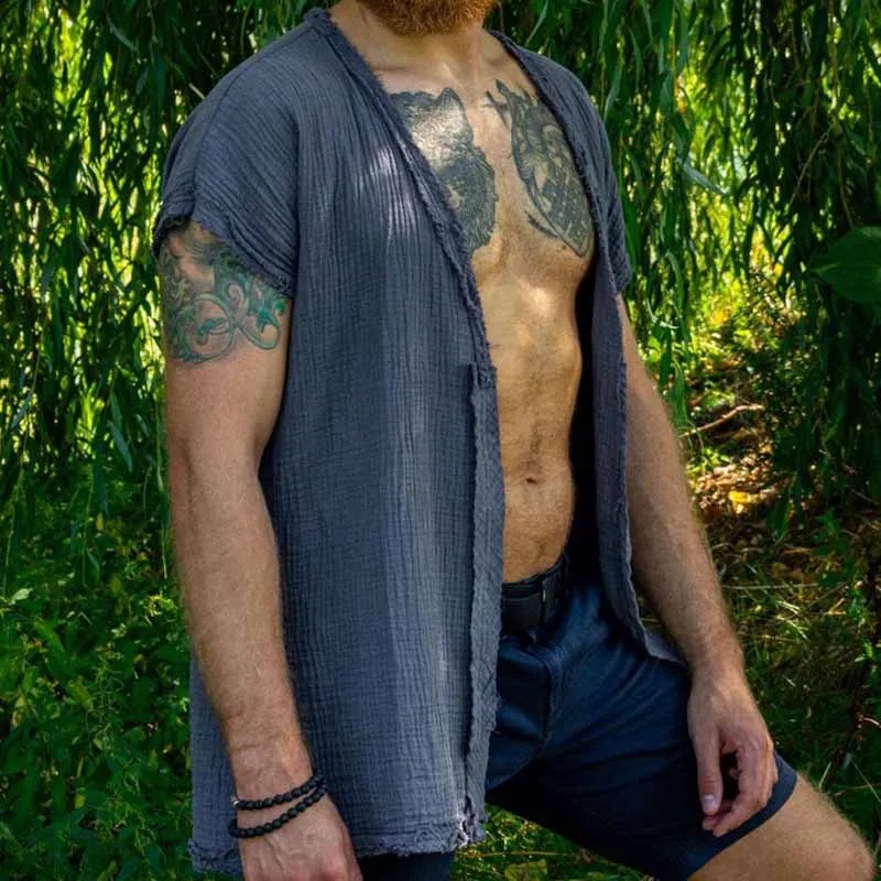 2026 Spring Summer New Men Short Sleeve Casual Retro Multi Color Shirt Loose Fashion Desin Breathable Top