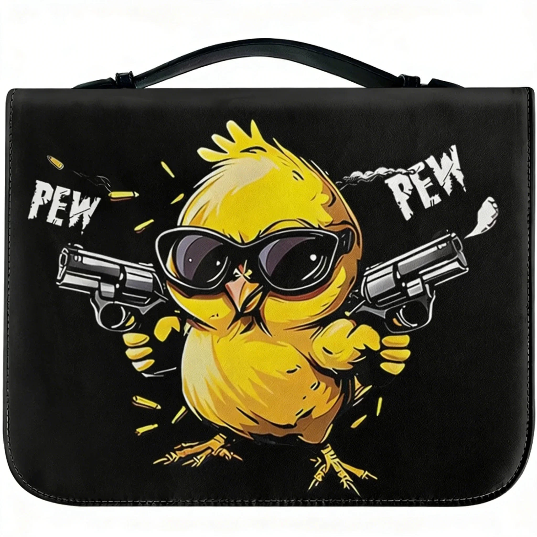 

Pew Pew Madafakas Fun Pattern Bible Bags Christian Gifts Personalized Cover Bible Pack Leather Bag Pockets Package Case