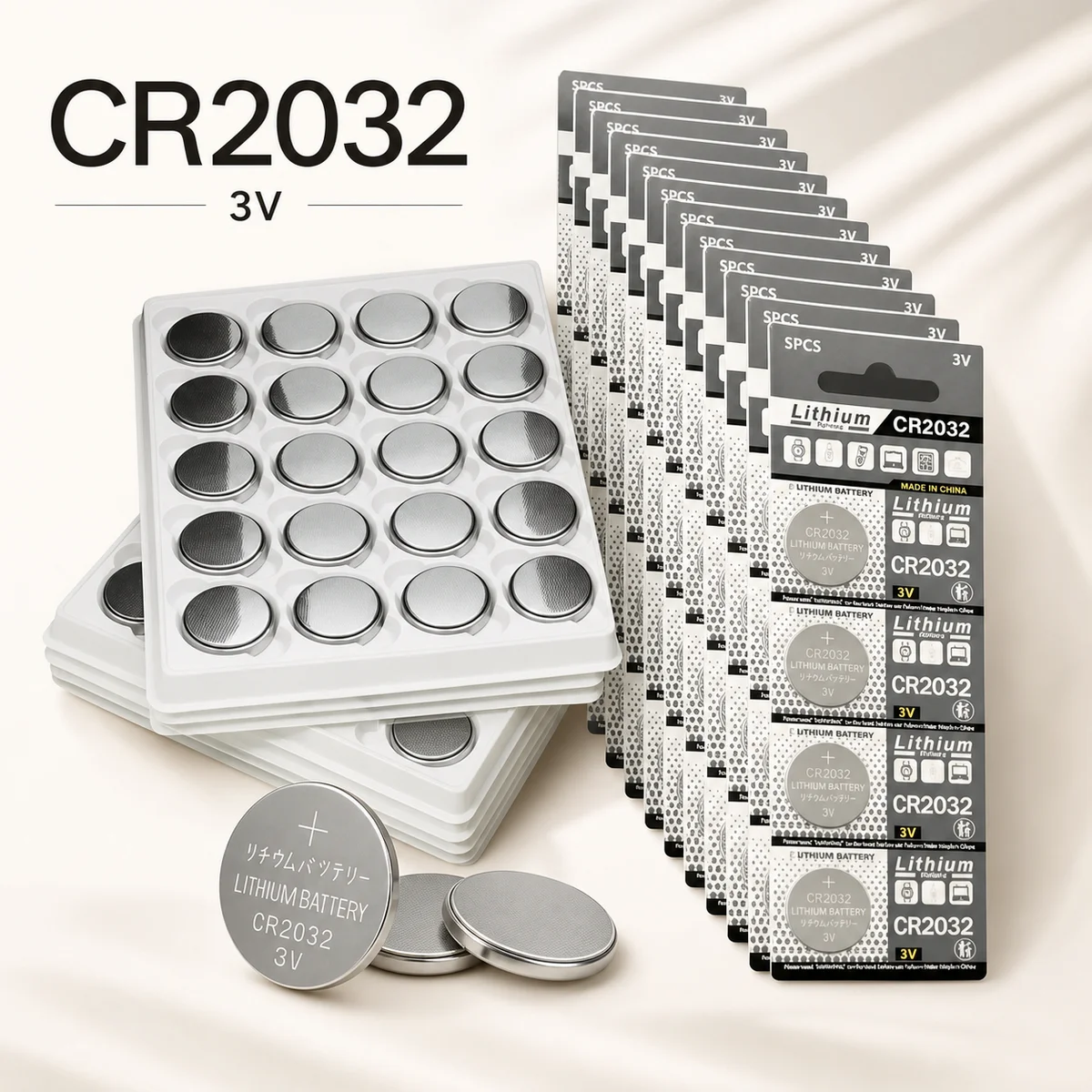 Lithium Coin Cell Battery CR2032 3V 5-60PCS, BR2032 ECR2032 LM2032 5004LC For Watch Clock Remote Control Toy Stable Power