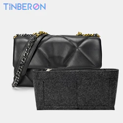 TINBERON Borse con inserto Organizzatore per trucco da donna Fodera per borsa con inserto in feltro Organizzatore da viaggio Borsa per cosmetici portatile Borse portaoggetti modellanti