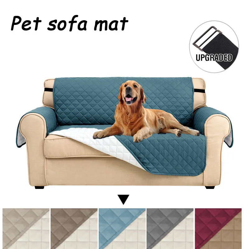 

Blue Waterproof Sofa Slipcovers Sofa Covers 1/2/3Seater Washable sofa seat Non Slip Cover for Kids Pets cushion for all seasons