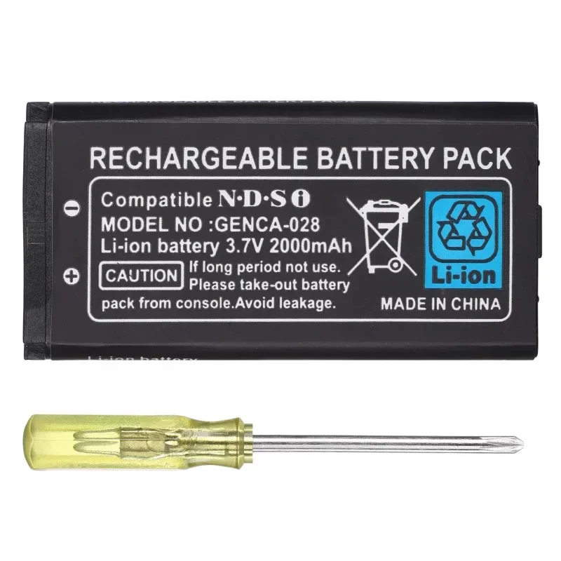 

3.7V 2000mAh Rechargeable Lithium-ion Battery Tool Pack Kit for Nintendo NDSI Replaced Battery for NDSI