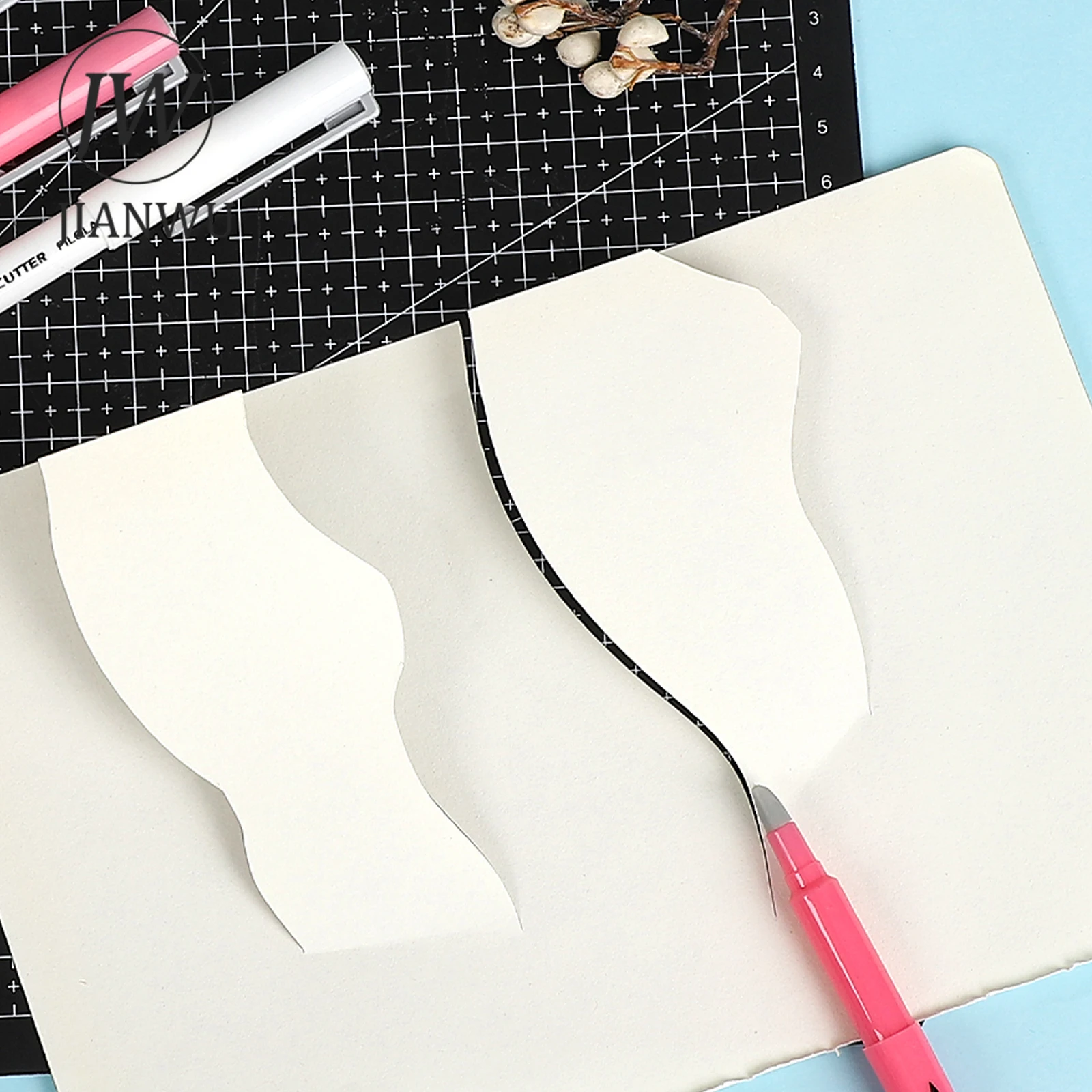 JIANWU Pen-style Ceramic Pen Sharpener Art Knife Material Collage Cutting Tools Creative DIY Journal Student Supplies Stationery