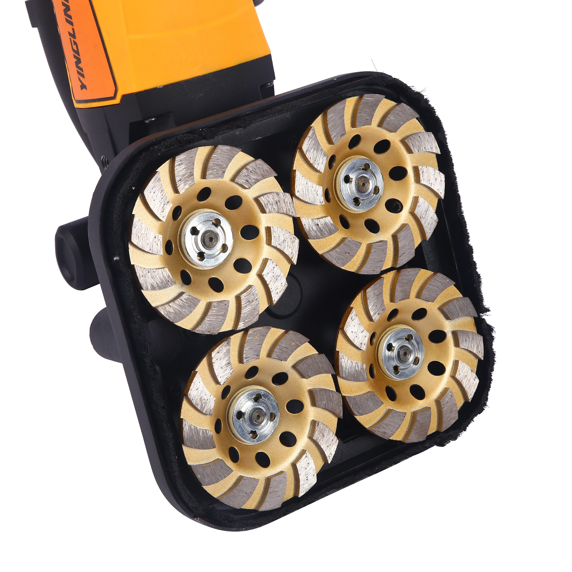 Hand-held Four Head  Floor Grinder Wall Grinding Machine Polishing and Sanding New Design