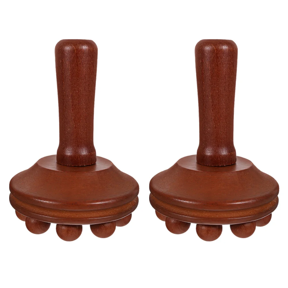 

2Pcs Wooden Massage Brush Portable Handheld Body Massager for Deep Tissue Muscle Relief Knots Pain Removal Tool