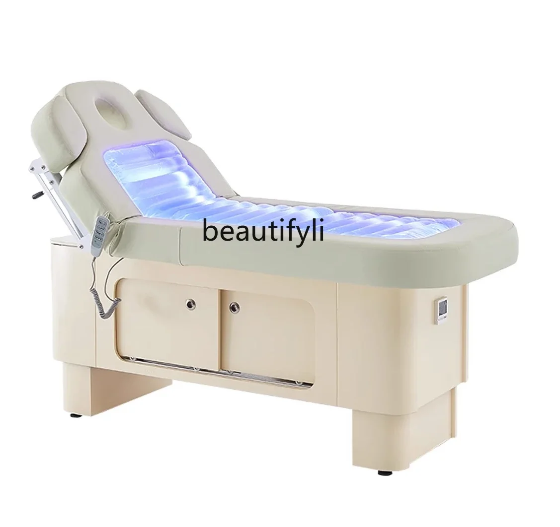 Beauty salon dedicated spa bed electric lift colorful light therapy bed intelligent constant temperature massage bed