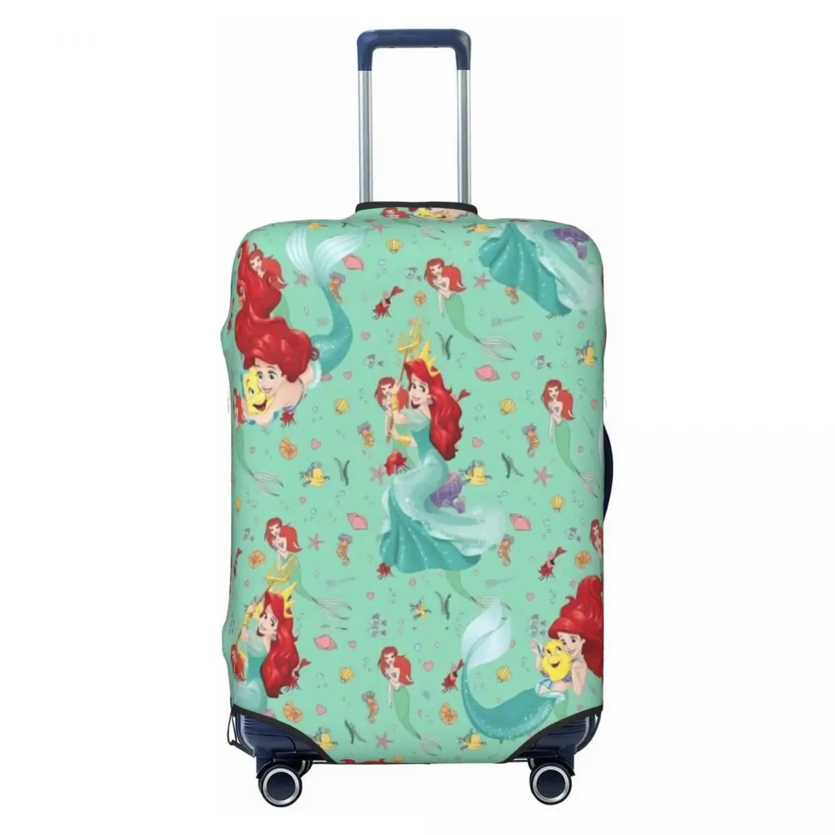 

Эластичный защитный чехол для чемодана с изображением маленькой аниме-русалочки, подходит для чемоданов 18-32 дюймов