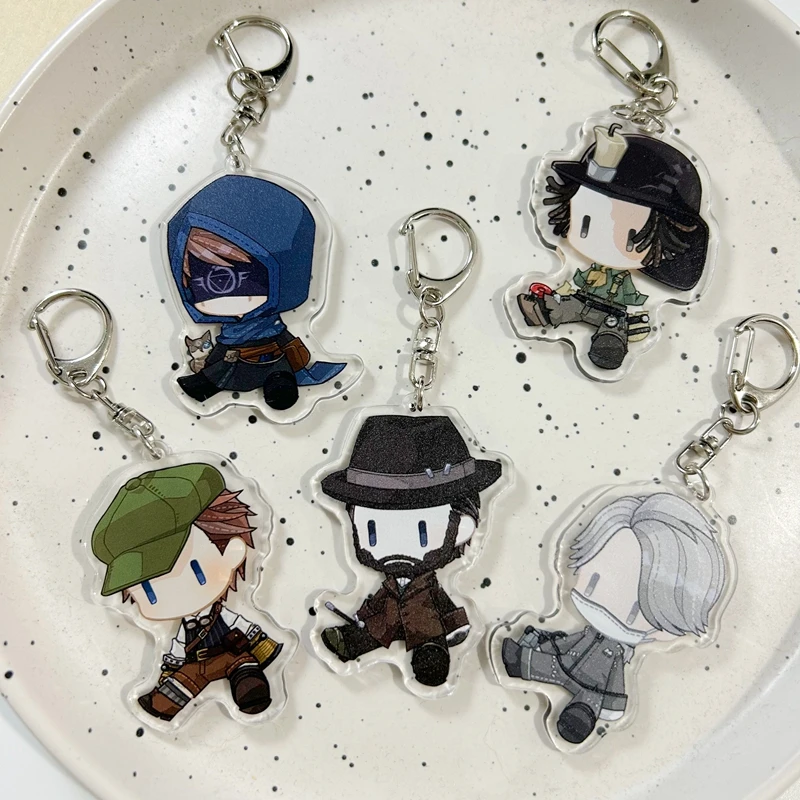 Cute Anime Game Identity V Acrylic Keychain Embalmer Doctor Gardener Coordinator Seer Postman Cartoon Figures Key Chain Llaveros