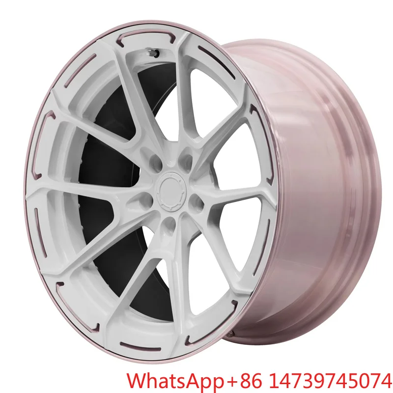 Pink Car Rims 5x112 18 19 20 21 22 Inch Modern Luxury Custom 2-piece 6061-t6 Forged Aluminum Lightweight Passenger Car WheelsF20