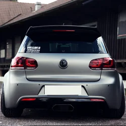 For VW Golf Golf 6 GTI Mk6 GTI GTD R20 Car Rear Trunk Boot Lip Spoiler Robot Style Rear Roof Spoiler Extension Body Kit Tuning