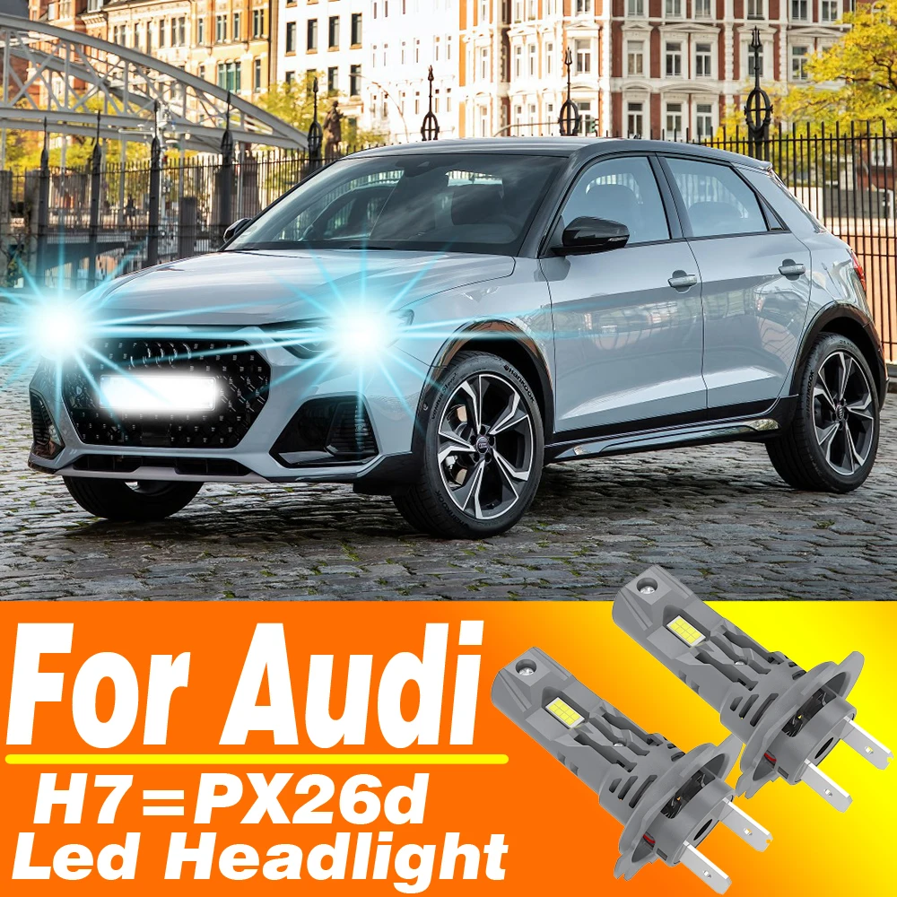 2 uds H7 para Audi A1 A3 8l 8p 8v A4 B9 TT Mk2 PX26d 12v 55W faro Led Canbus Motor luz antiniebla bombilla de coche lámpara de diodo Turbo blanco