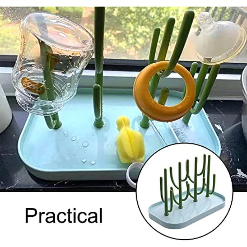 New Bottle Dry Rack Baby Bottle Drain Drying Racks Blue Pink Baby Bottle Cleaning Dryer Drainer Storage Drying Rack