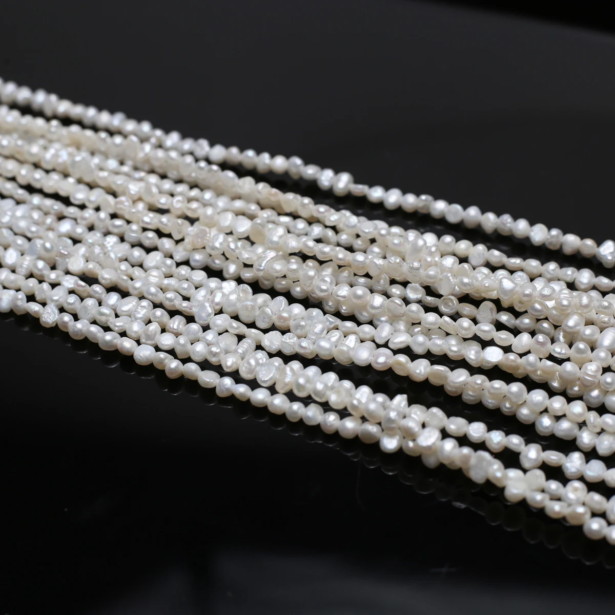4-5mm Natural Freshwater Pearl Beads Two-Sided Luster Semi-Finished DIY Jewelry Making Supplies for Handcrafted Bracelets
