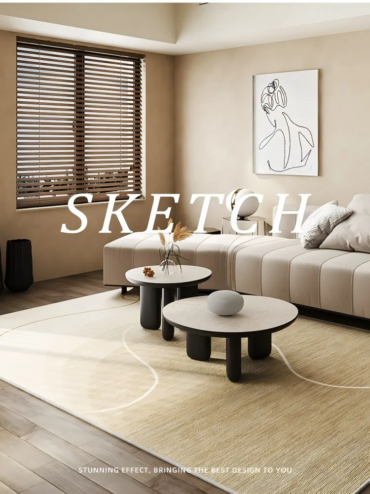 

VIKAMA cream-style carpet, high-end and light luxury home sofa, floor mat, bedroom interior decoration