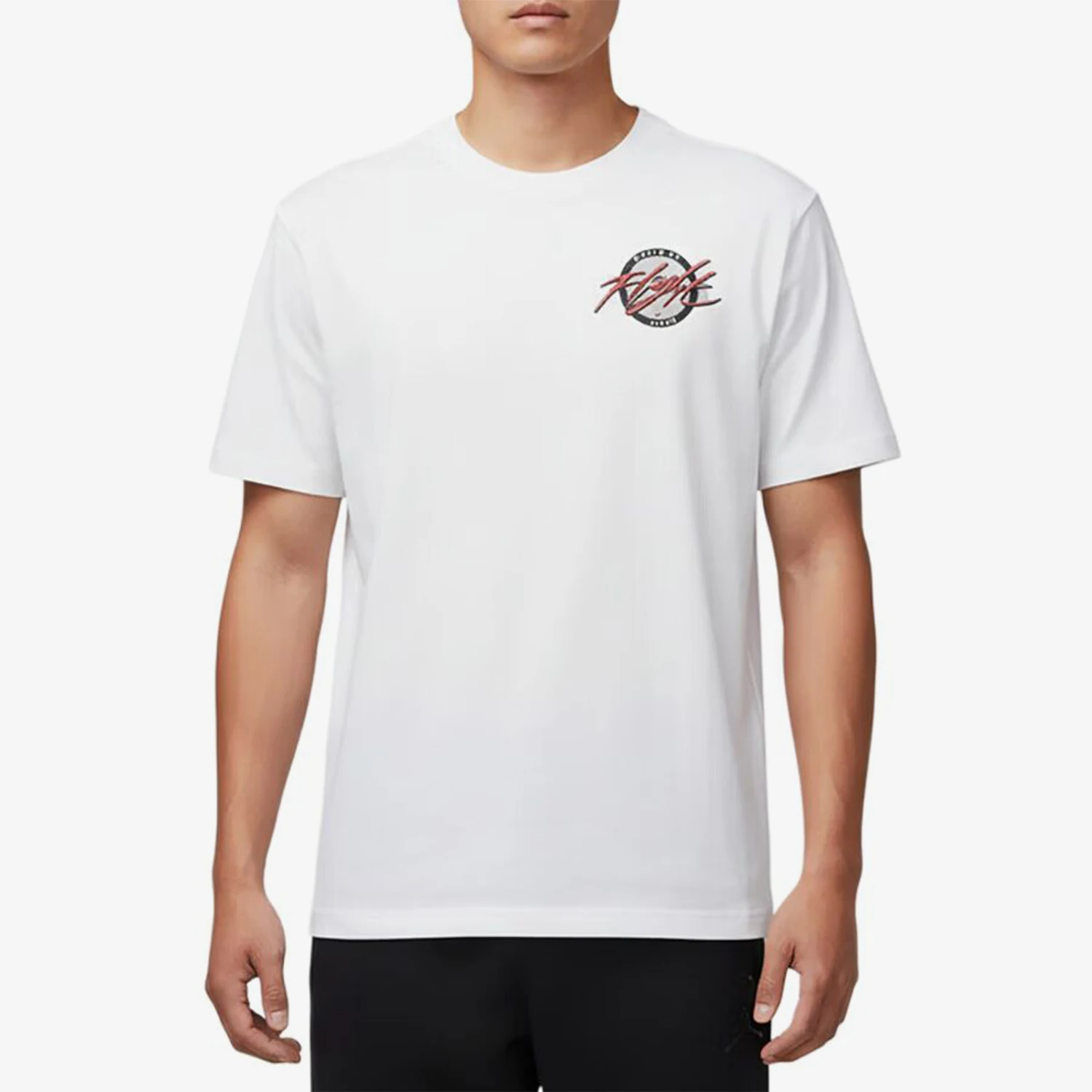 Nike genuine JORDAN new men's white simple round neck short sleeved T-shirt IX4848-100