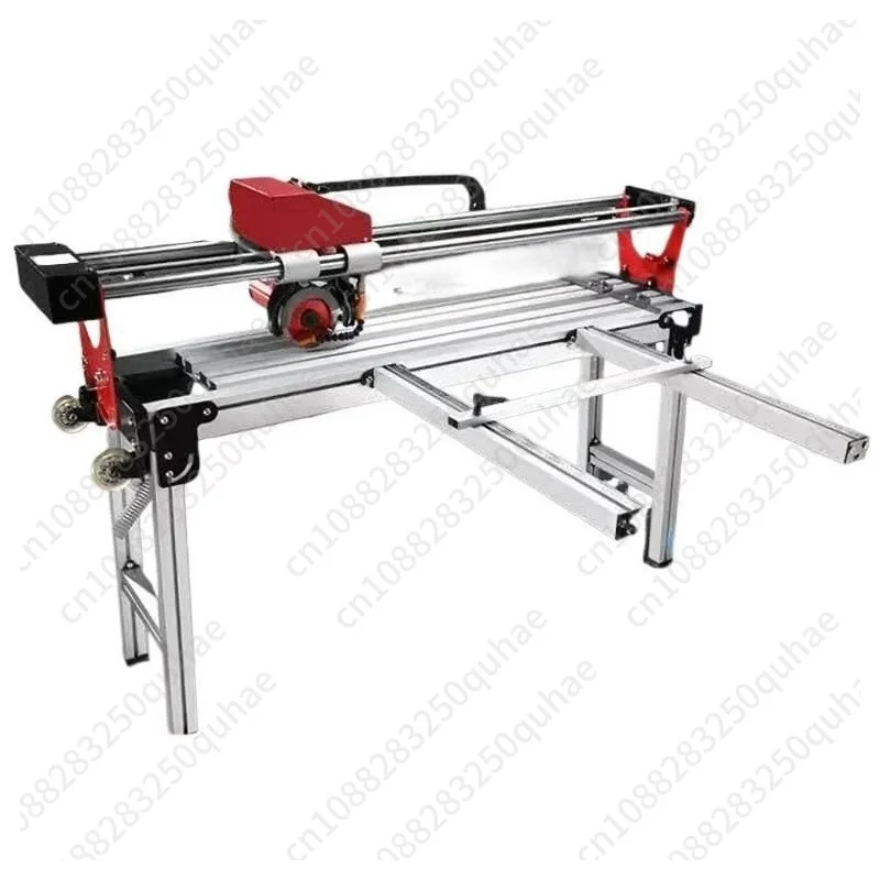 Desktop Tile Saw, Fully Automatic Ceramic/Marble Cutter, Manual Push+Electric Water Jet 45° Chamfering Tool