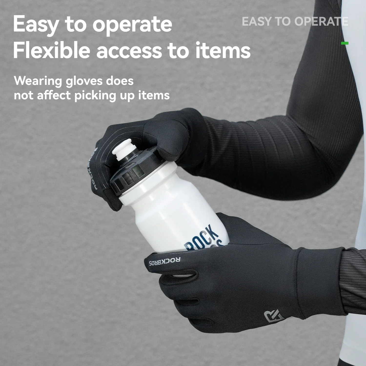 

ROCKBROS велосипедные перчатки, весенне-осенняя пара велосипедных перчаток, нескользящая флисовая подкладка с длинными пальцами, теплый вариант, ветрозащитный дизайн для верховой езды