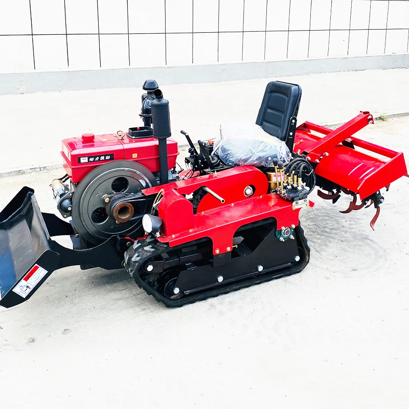 

Индивидуальный малогабаритный сельскохозяйственный гусеничный трактор для любых типов местности, высокоэффективный роторный культиватор-фреза для вспашки