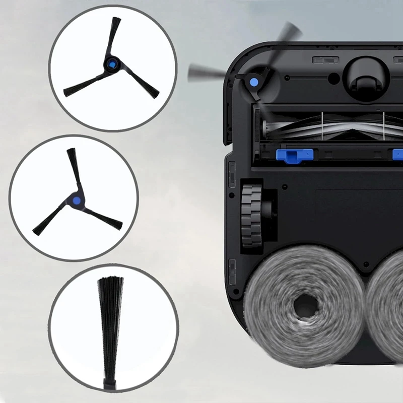 로봇 진공 부품용 메인 브러시 걸레 천 액세서리, Ecovacs Deebot X2 Omni X2 X2 Pro DEX86