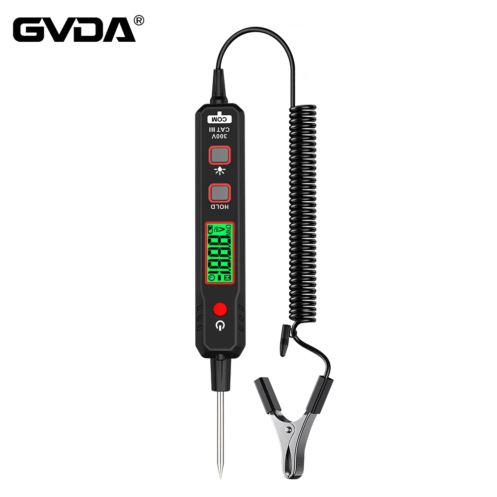 

GVDA Auto Car Voltage Detector Pen Electrical Line Tester DC 100V Resistance NCV car Fault Maintenance Circuit Test Pen