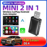 For Citroen DS 4 Fashion Wireless Carplay Adapter Android Auto Wireless Smart Dongle 2in1 Carplay Android Auto Wireless Adapter