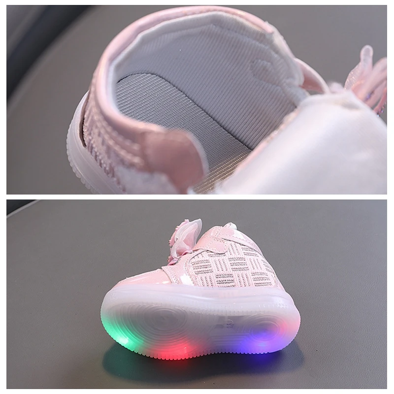 XUANMU Nové detské svietiace topánky Chlapci Dievčenské Protišmykové topánky Blikajúce svetlá Módne tenisky Batoľatá Malé deti LED tenisky Z0014_voghion.com