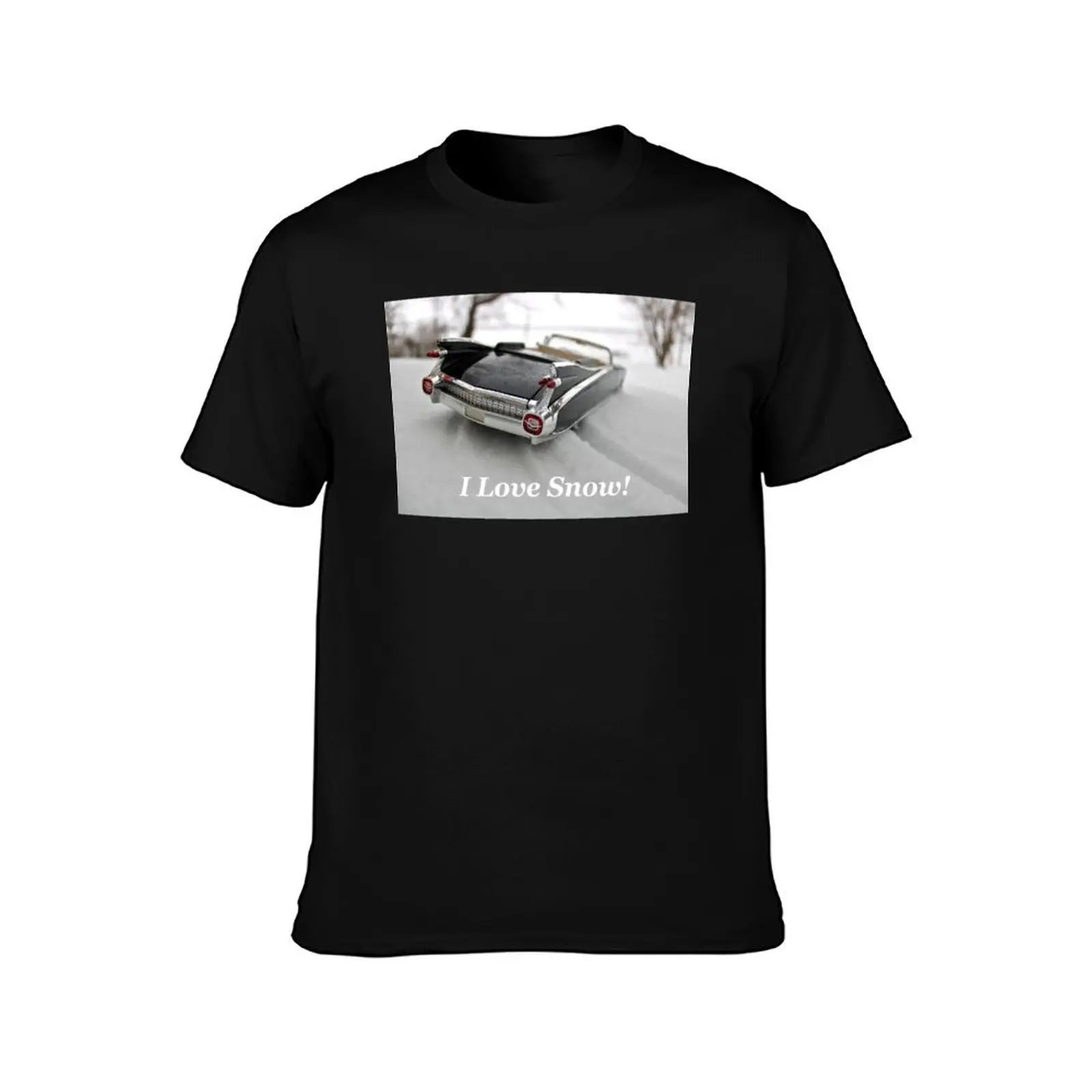 I love snow! T-Shirt Simple Casual Short Sleeve Tee T-Shirt
