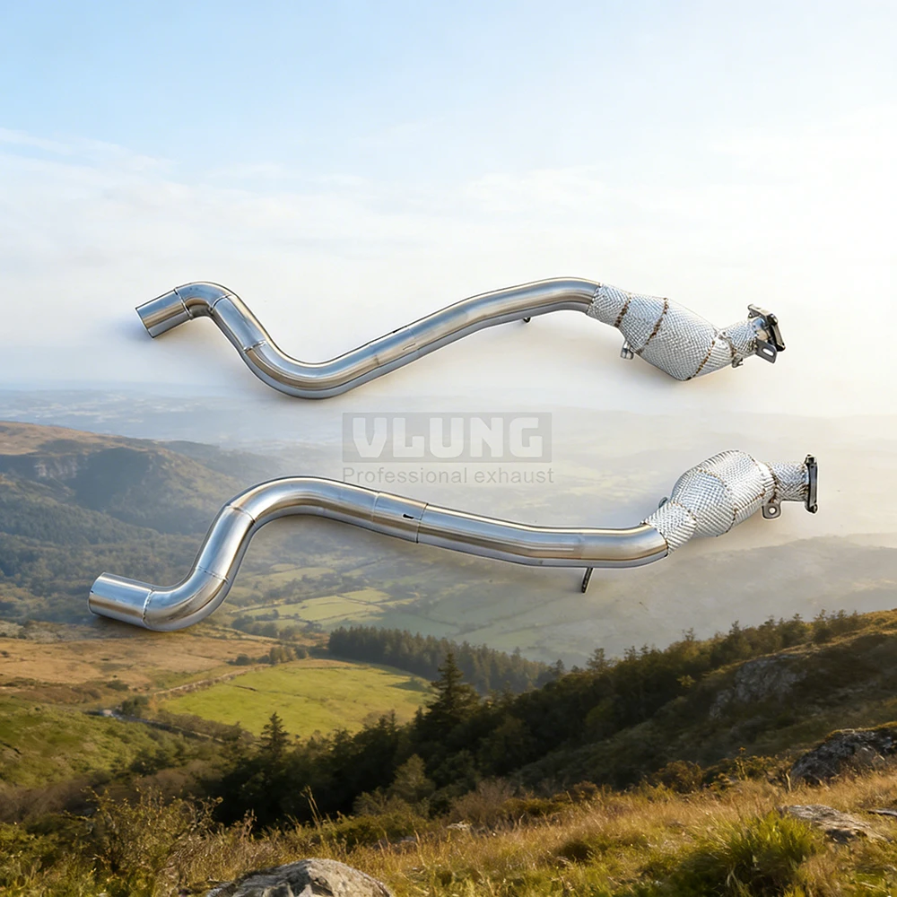 

Exhaust downpipe for Porsche Panamera 970 3.6 2009-2013 4.8 2010-2013 SS304 high-performance exhaust downspout with insulation