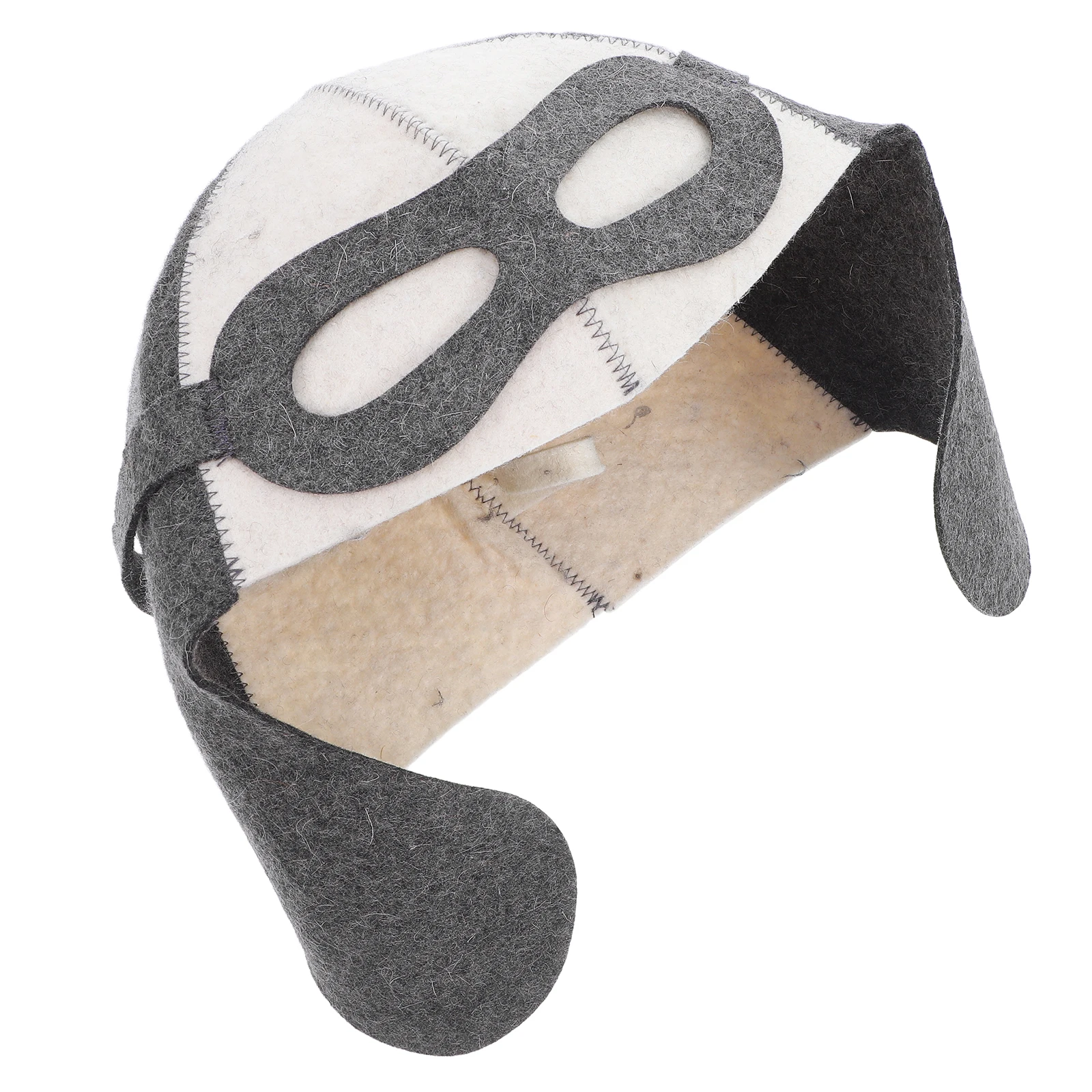 

Creative Felt Sauna Hat Pilot Style for Men Women Lightweight Breathable Hair Protection Bath Spa Steam Room Cap