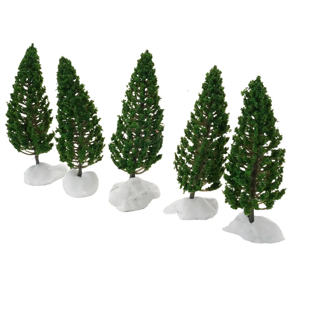 Pine Tree Complete Trees 11CM Fine Hole Railway SL-16059 Trees 10pcs Layout Pine Plastic Accessories For Scale