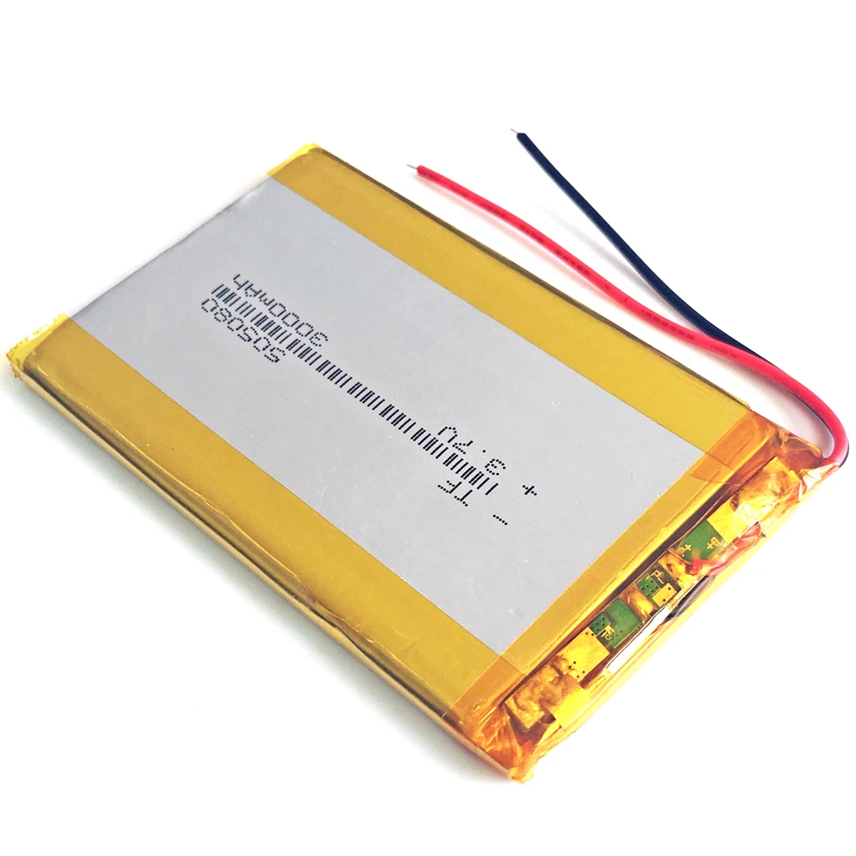 3.7V 3000mAh Lithium Polymer LiPo Rechargeable Battery 505080 Cells For Mp3 GPS PSP tablet PC PAD MID DVD Power bank laptop MID