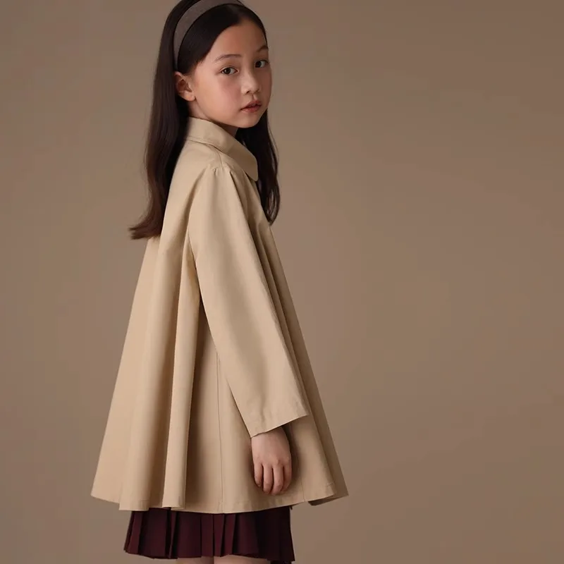 Autunno Nuovo Abbigliamento per bambini Moda Capispalla per ragazze Giacca ritorno a scuola Abito Mantello stile Inghilterra Cappotto Capispalla versatile