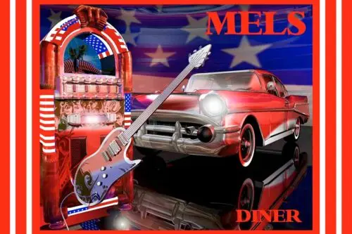 Retro 1950s Mel's Diner and Drive In Poster or  A Metal Tin Sign 12 x 18 sign