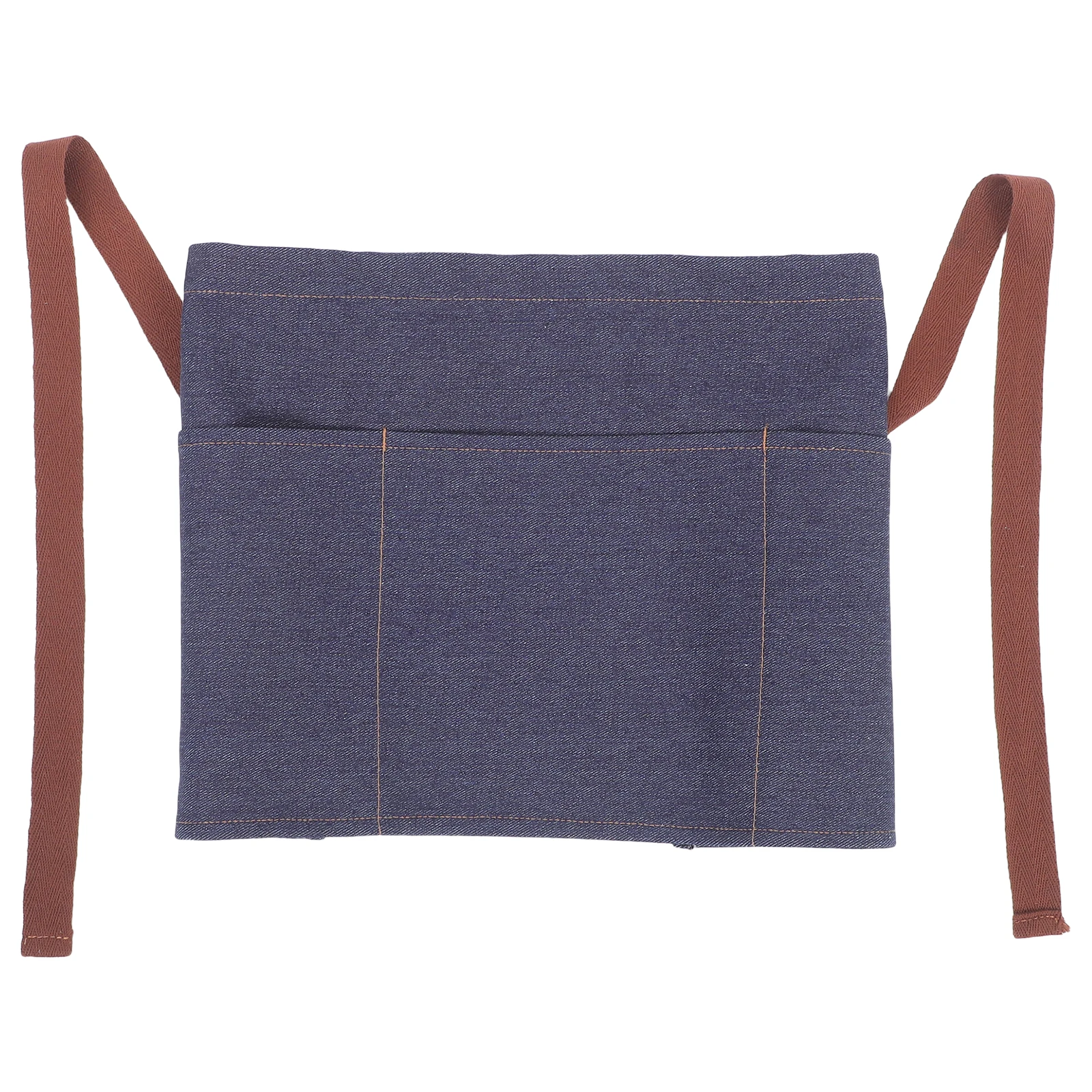 

Denim Half Apron for Men Women Cotton Chef Server Aprons with Pockets Short Waist BBQ Kitchen Waiter Mens