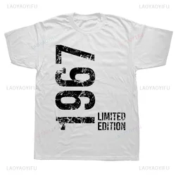 Retro 1967 57th Birthday 57 Years Printed Old Man T Shirts Vintage Graphic Streetwear Short Sleeve Harajuku Style Women T-shirt
